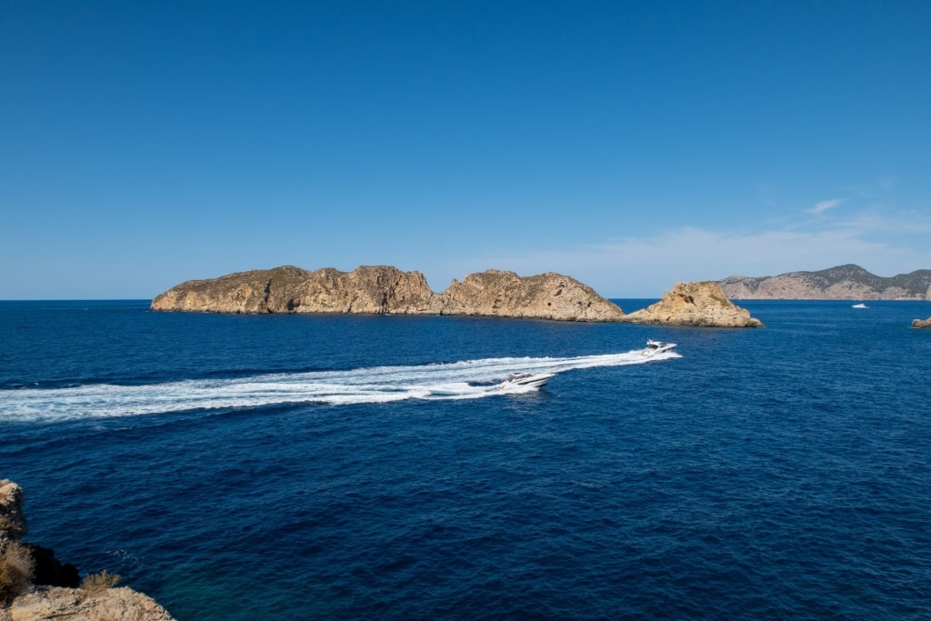 View of Malgrats Islands from the water