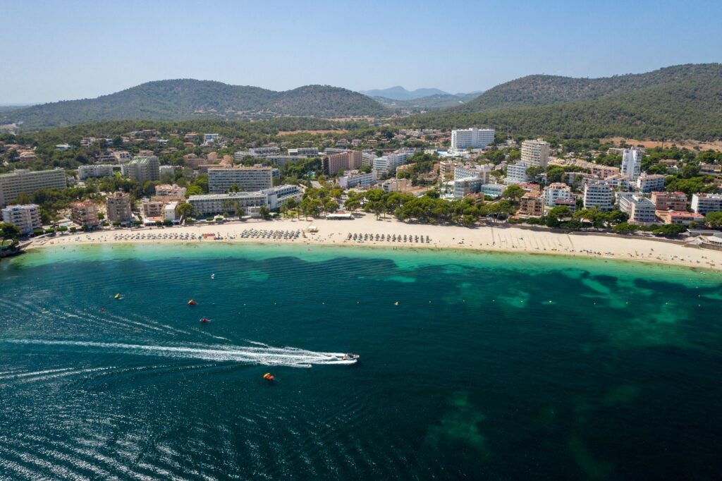 Aerial view of Palma Nova Beach