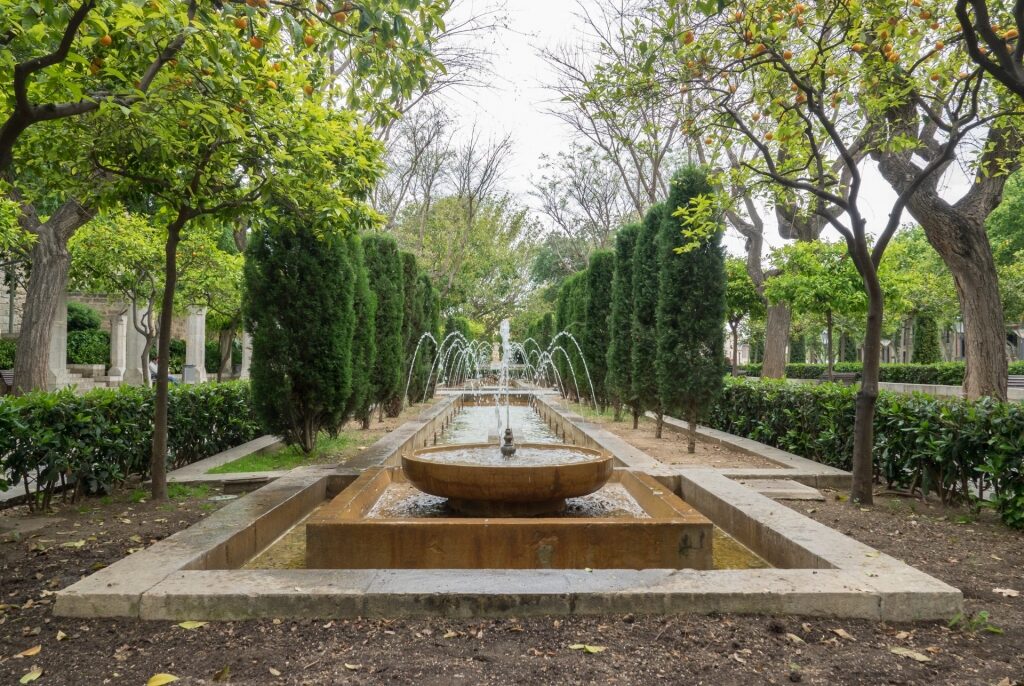 Lush gardens of S'Hort del Rei Park