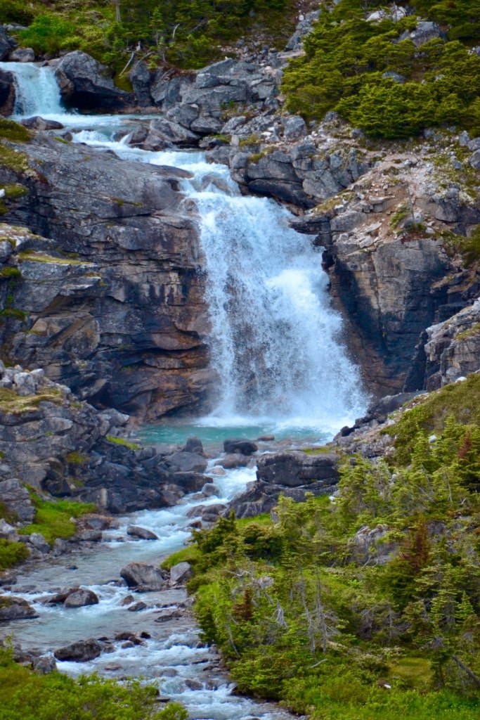 Majestic view of Bridal Veil Falls, Skagway