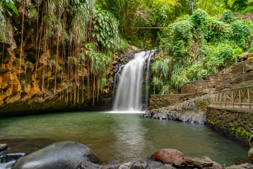 View of the majestic Annandale Falls, Grenada