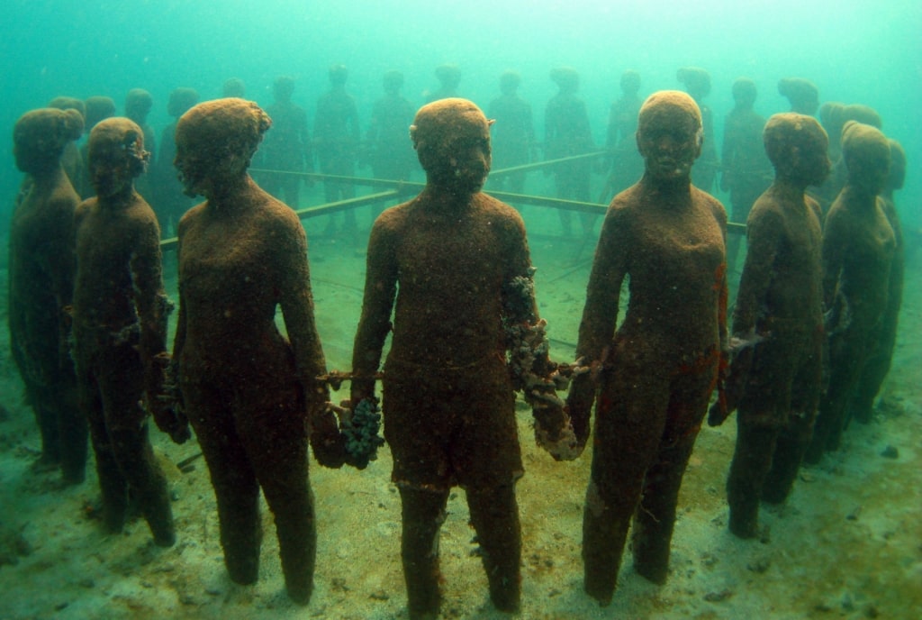 View of the Underwater Sculpture Park, Grenada