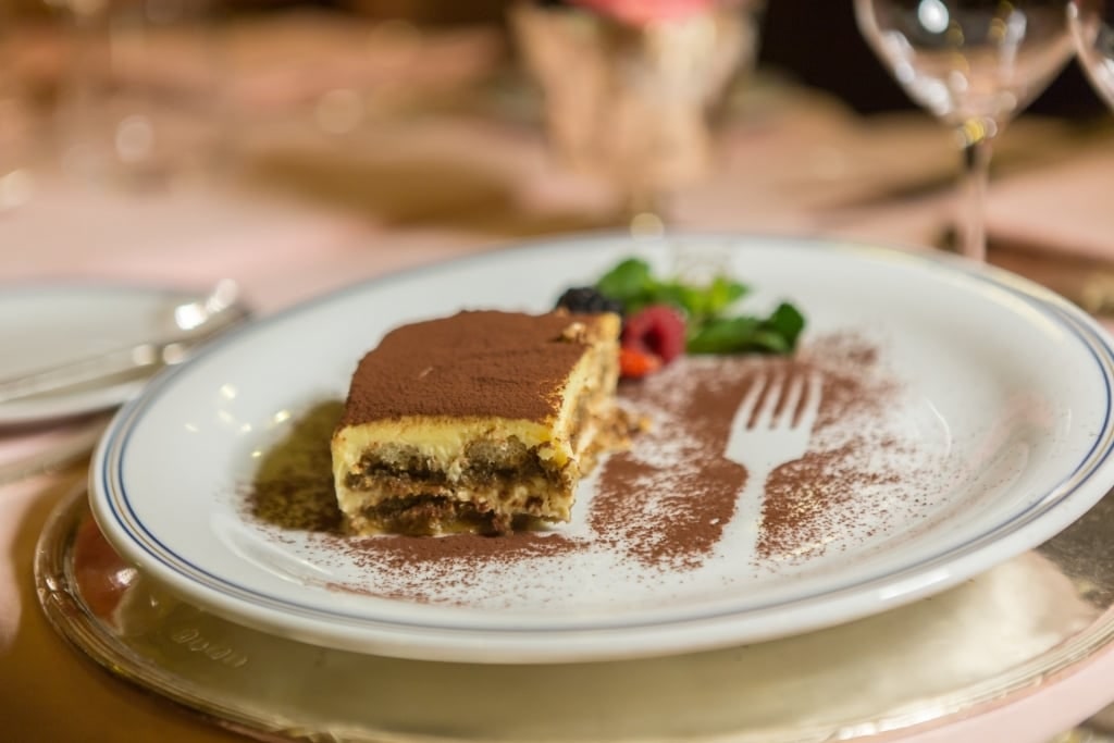 Plate of tiramisu