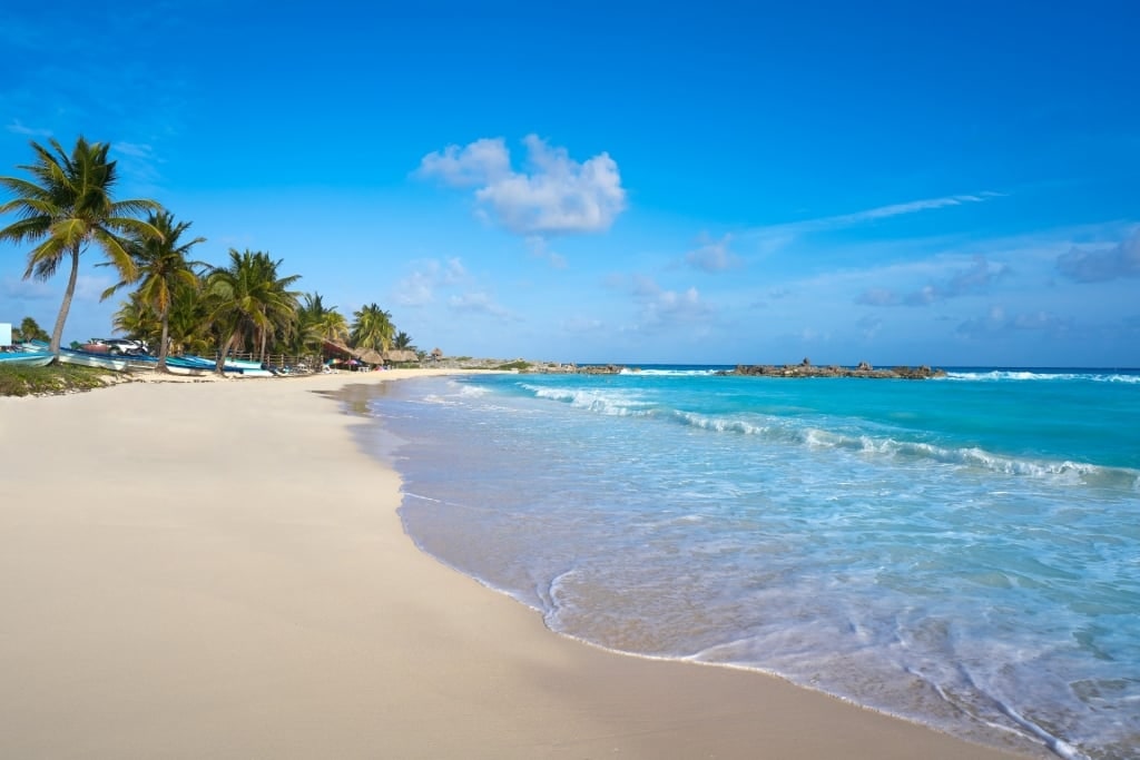 Fine sands of Chen Rio Beach in Cozumel, Mexico