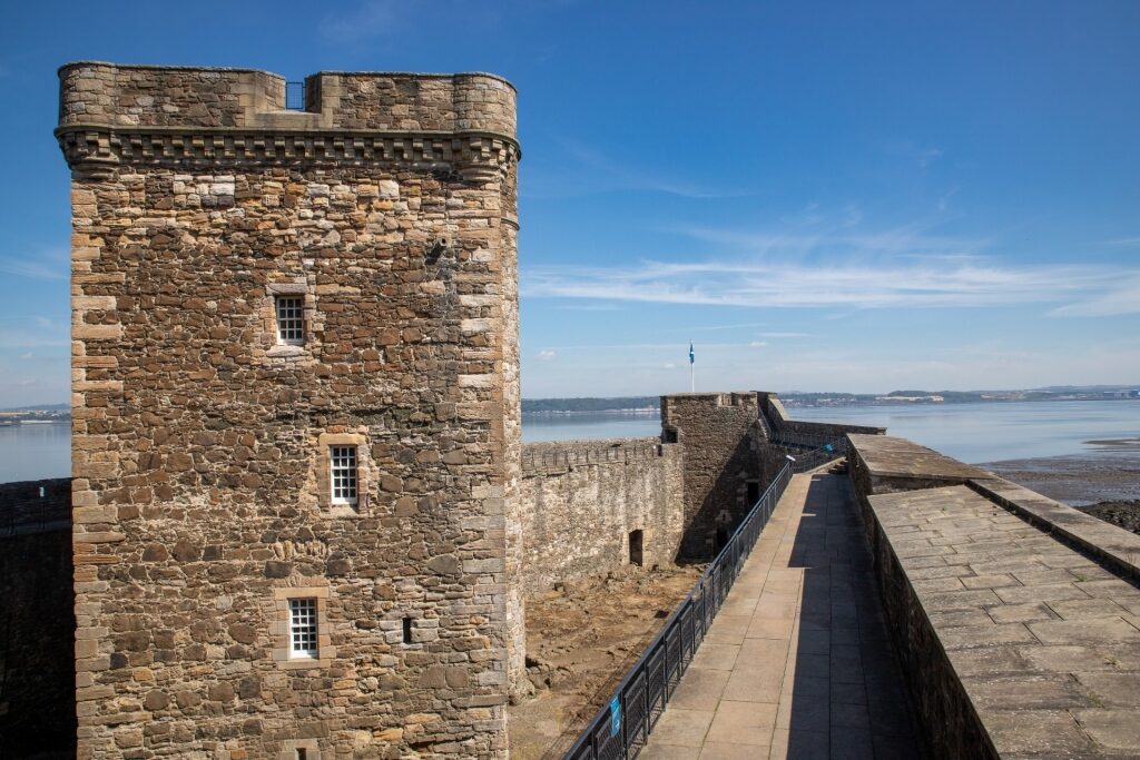 View of the tower of Blackness Castle