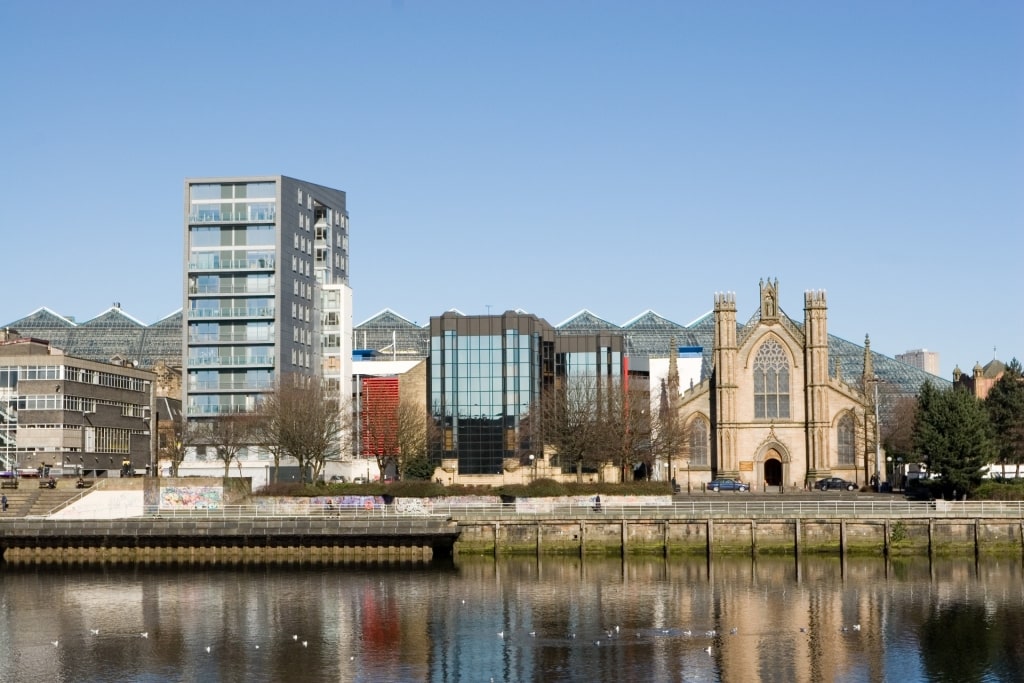 Waterfront view of Glasgow