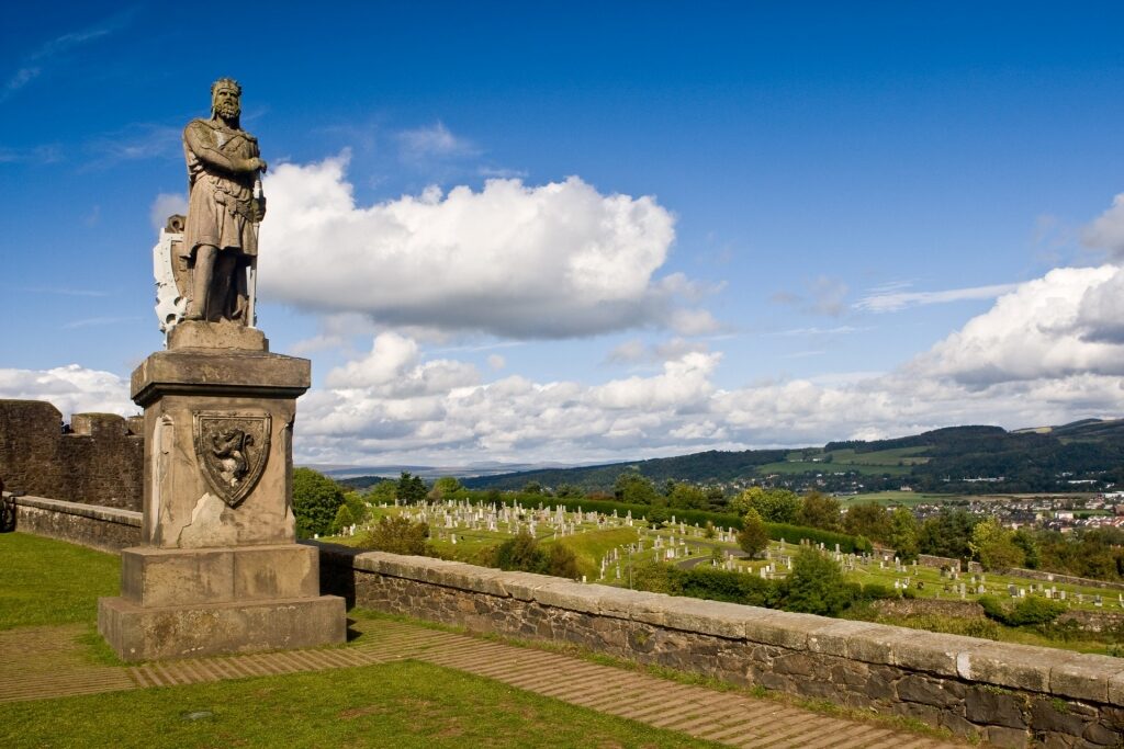 Robert the Bruce statue of the Stirling Castle