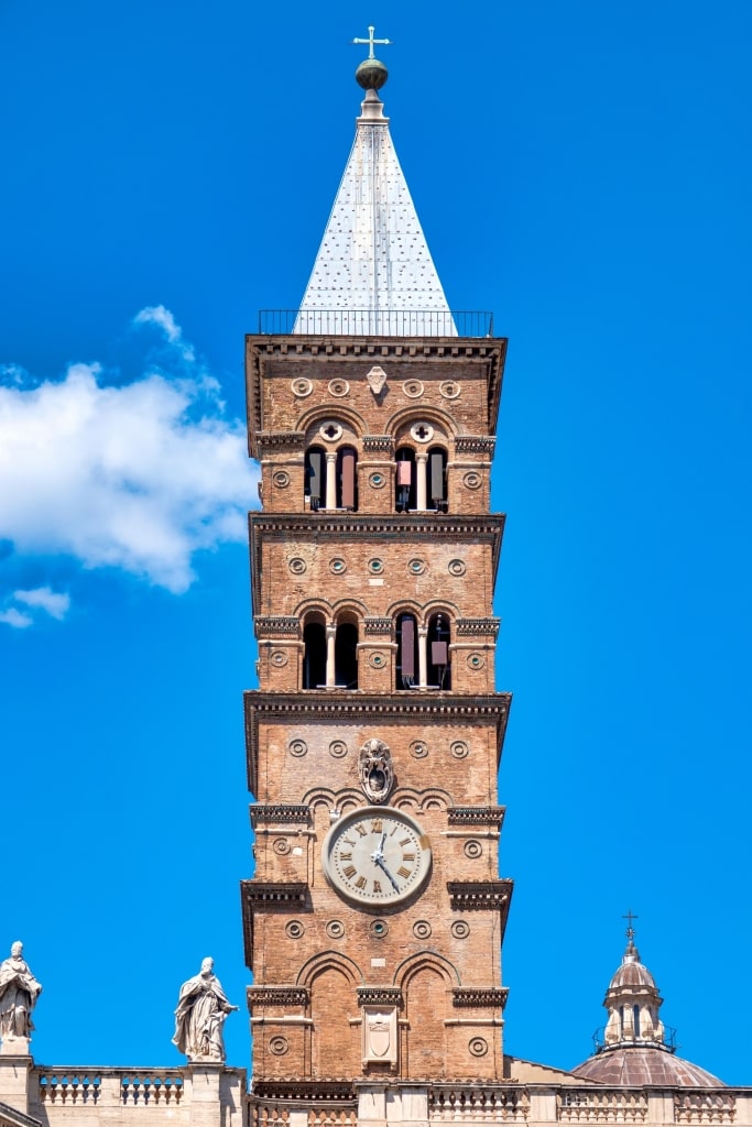 Beautiful bell tower of Santa Maria Maggiore Basilica