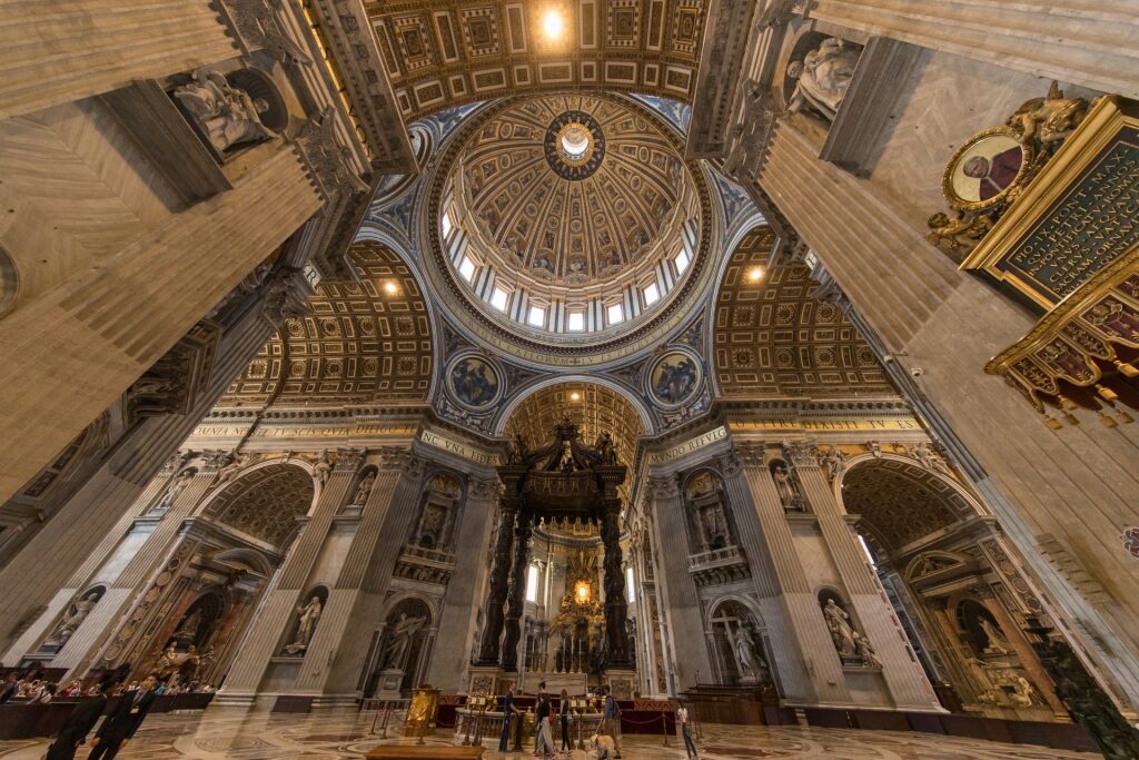 Beautiful interior of St. Peter’s Basilica