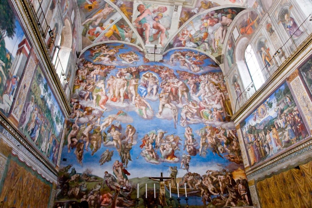 Magnificent ceiling of the Sistine Chapel