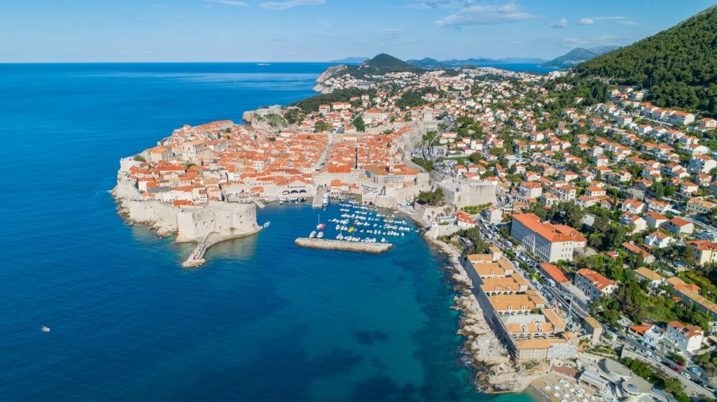 Aerial view of Dubrovnik Old Town