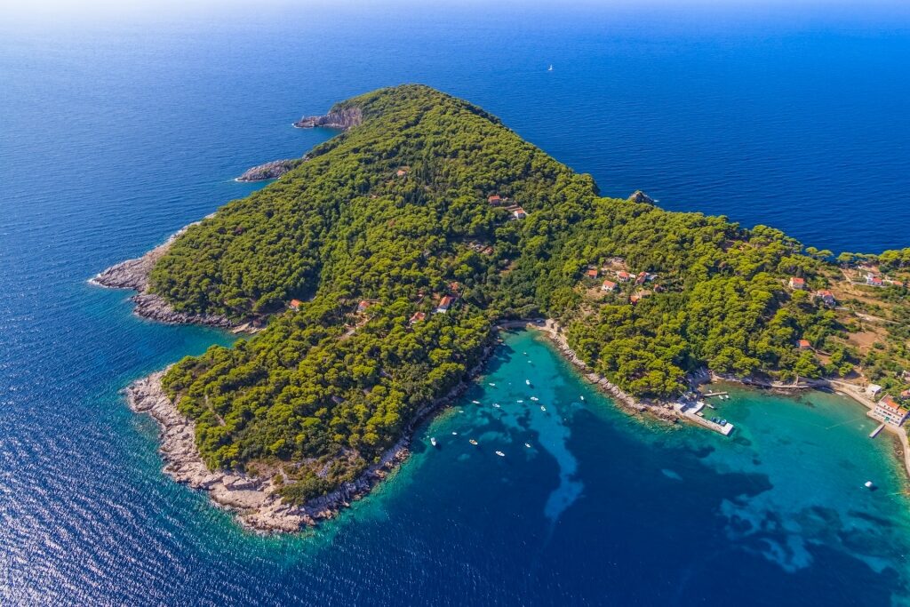Aerial view of Elafiti Islands