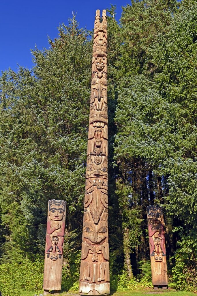 Totel poles at the Sitka National Historical Park