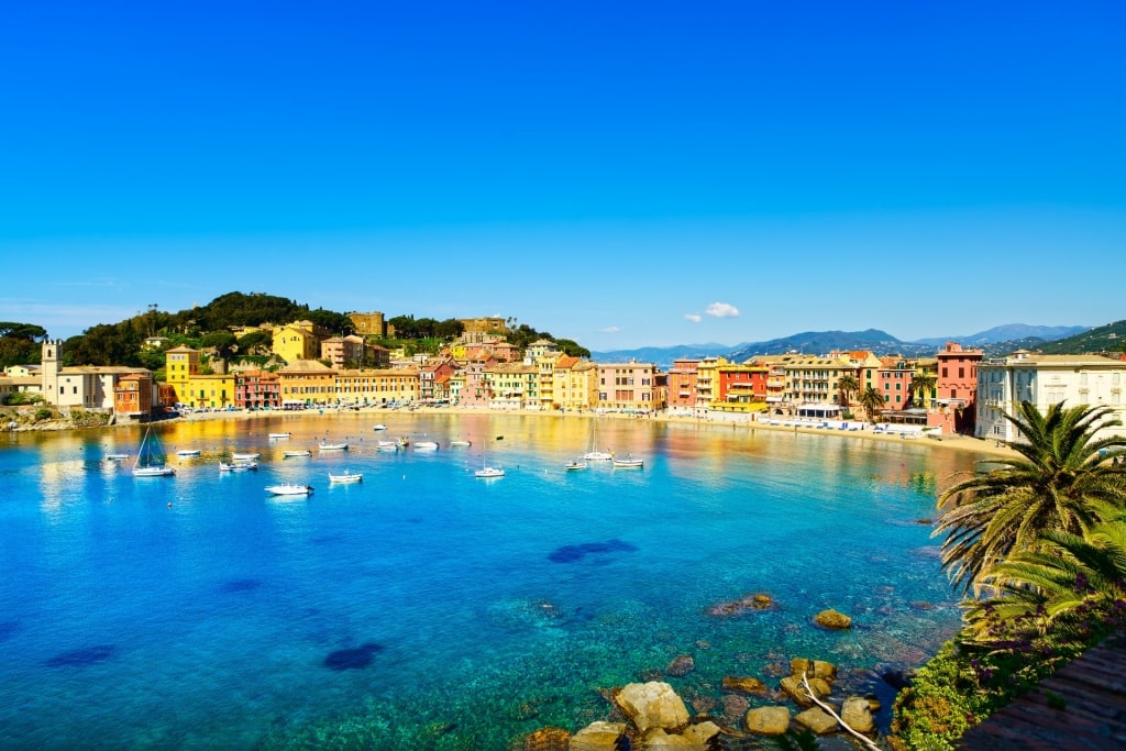 Clear waters of Baia del Silenzio, Sestri Levante