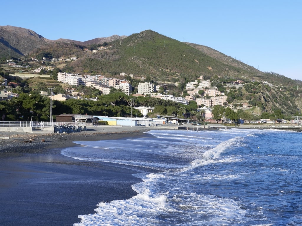 Long strip of beaches in Arenzano