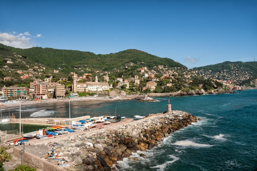 Waterfront view of Spiaggia Centrale di Recco, Recco