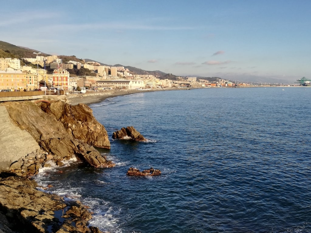 Waterfront view of Spiaggia di Voltri, Voltri