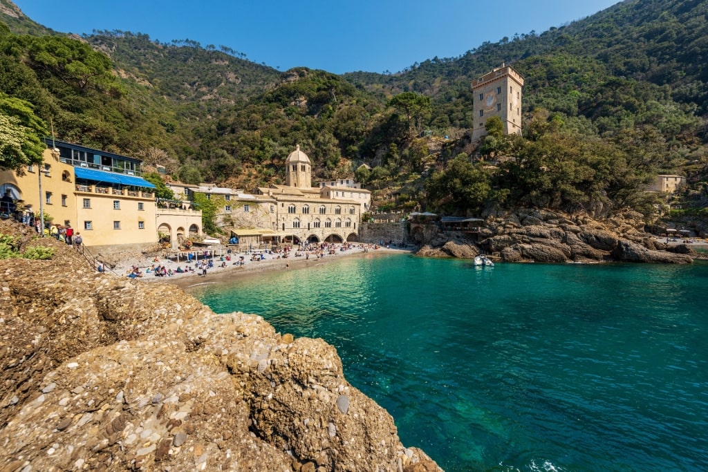 Spiaggia San Fruttuoso, Camogli, one of the best Genoa beaches