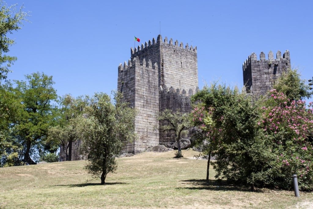 View of a castle in Guimarães