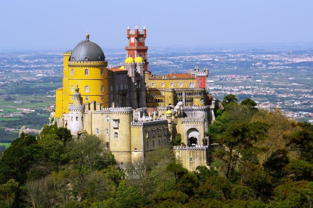Colorful exterior of the National Palace of Pena, Sintra