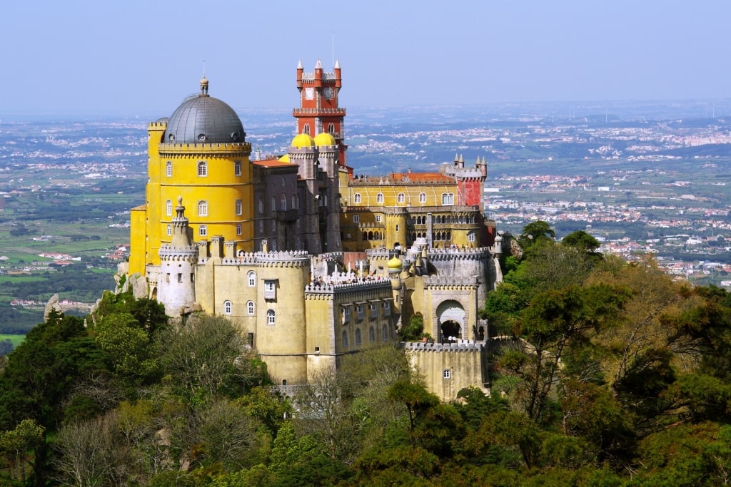 Colorful exterior of the National Palace of Pena, Sintra