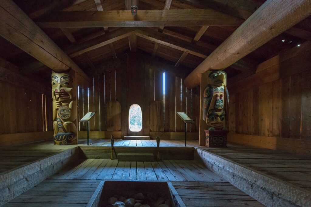 View inside the Alaska Native Heritage Center, Anchorage
