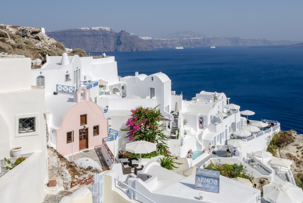 Quaint restaurant of Armeni in Santorini