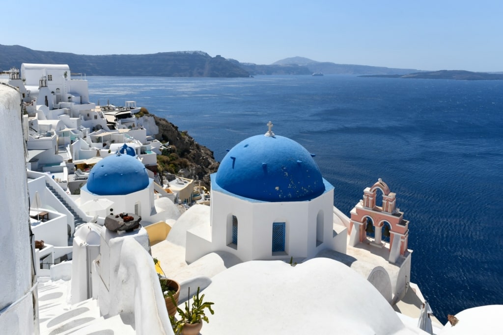 Blue domed church of Agios Spyridon