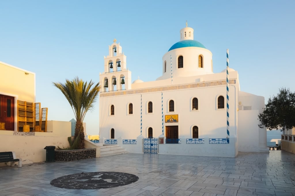 Beautiful exterior of the Church of Panagia Akathistos Hymn