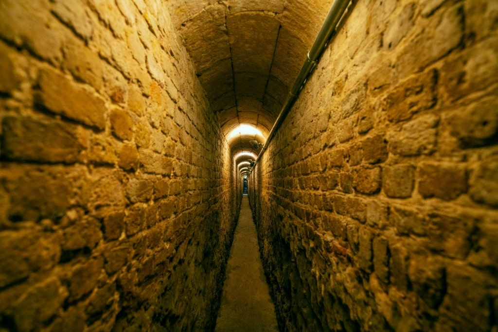 Historic site of the British Garrison Tunnels