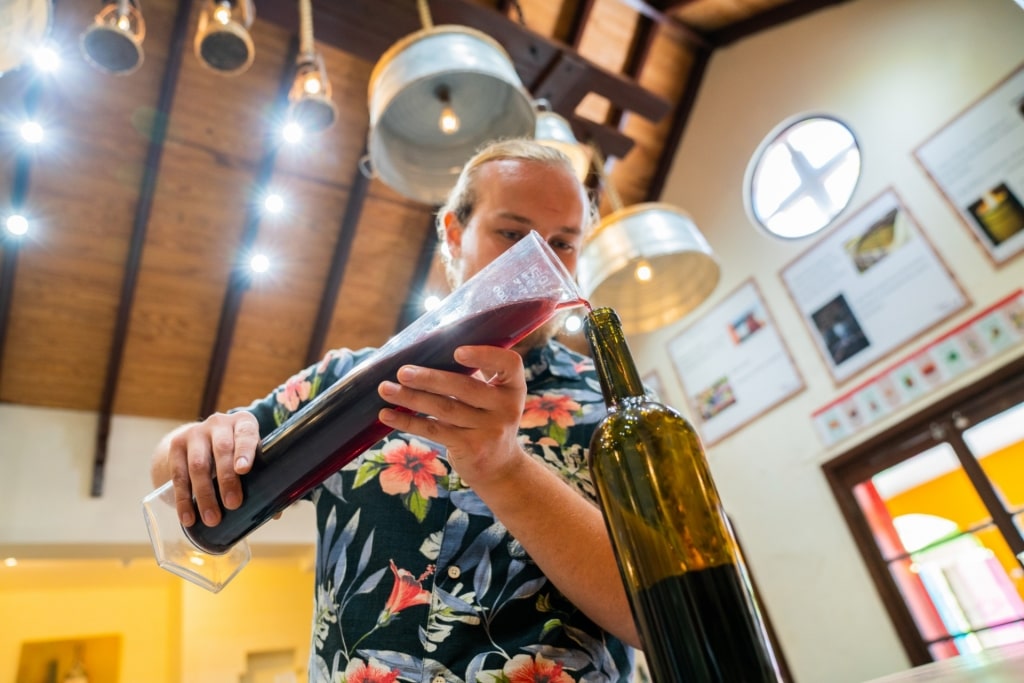 Winemaking inside Bahama Barrels