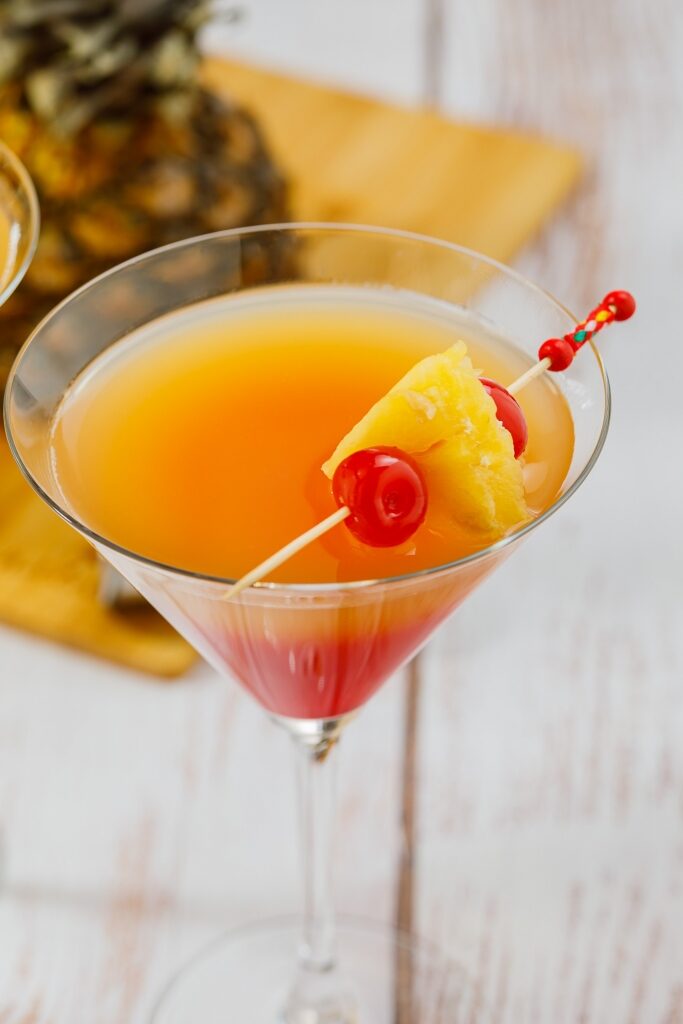 Bahamian drinks - Pineapple Upside-Down Martini