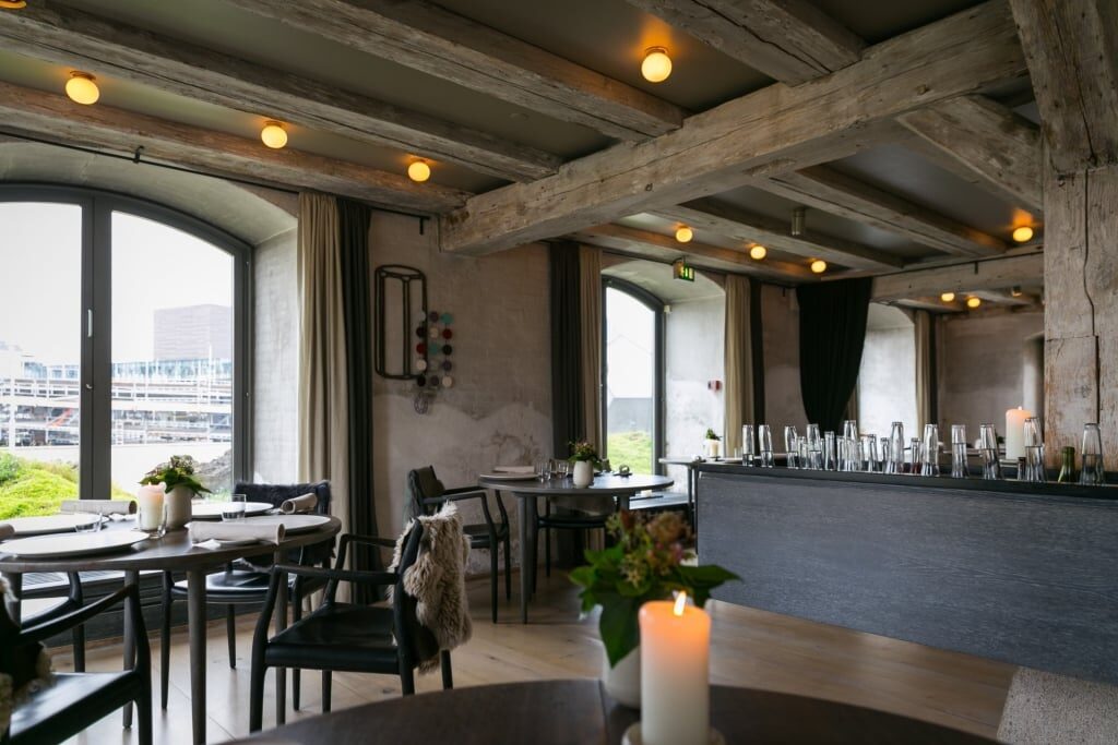 View inside Noma restaurant in Denmark