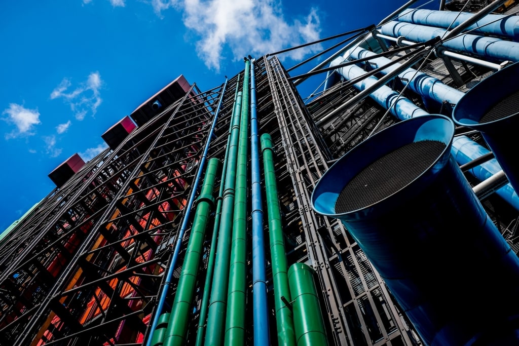 Colorful architecture of The Centre Pompidou