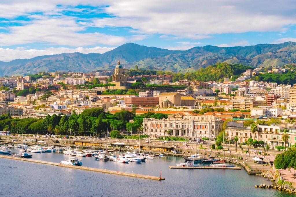 Waterfront view of Messina, Italy