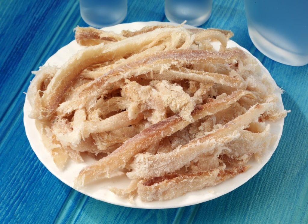 Plate of saltfish