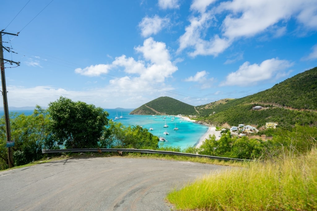 View while driving around Tortola