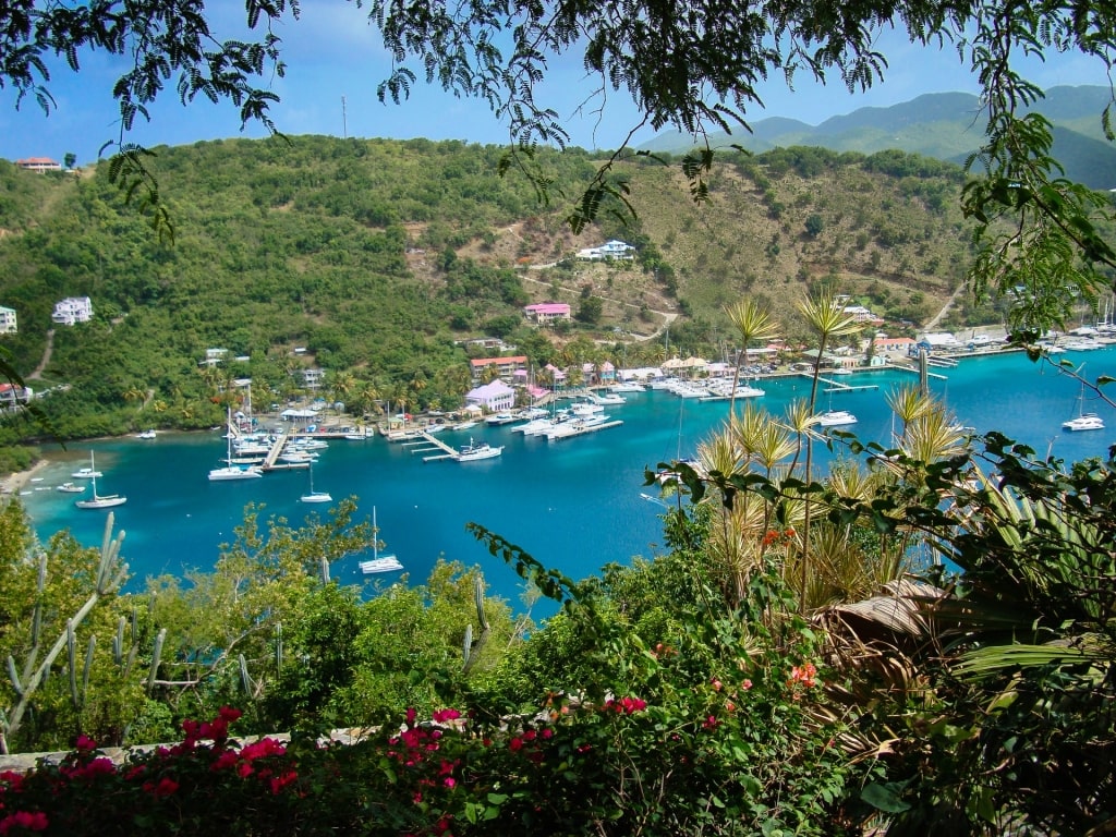 Beautiful landscape of Soper's Hole Wharf & Marina