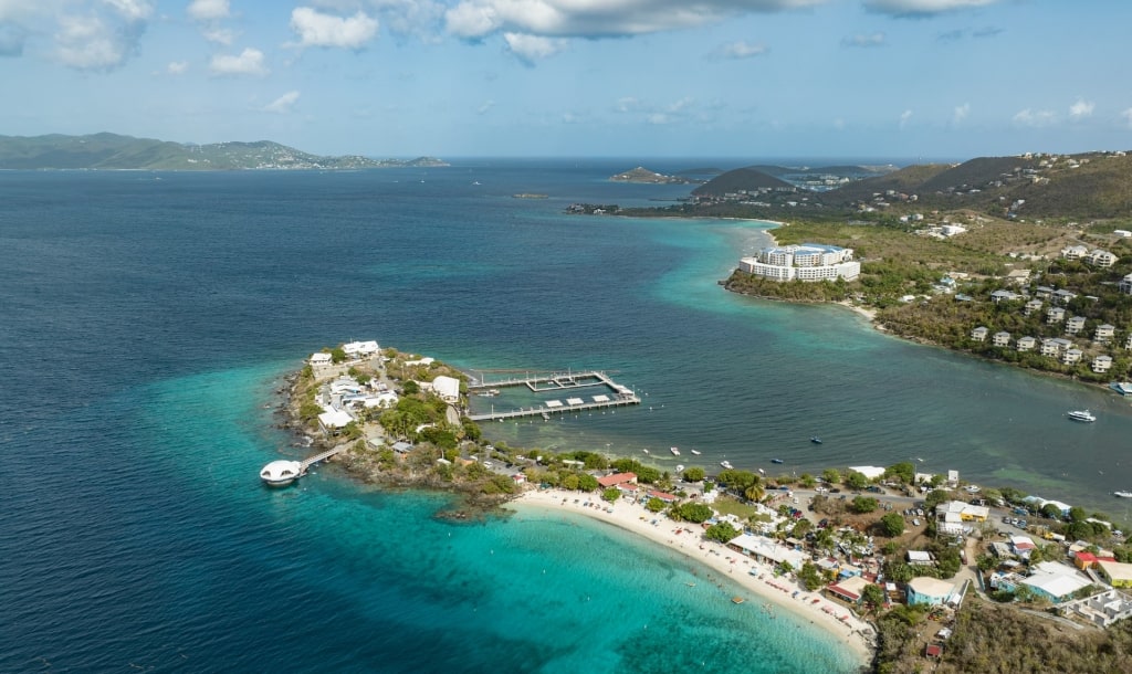 Aerial view of Coral World Ocean Park, St. Thomas