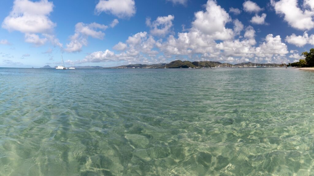 Clear waters of Anse Caritan Beach, Martinique