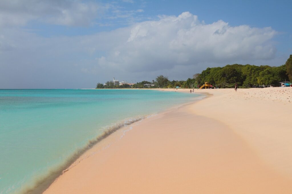 Fine sands of Brandons Beach in Bridgetown, Barbados