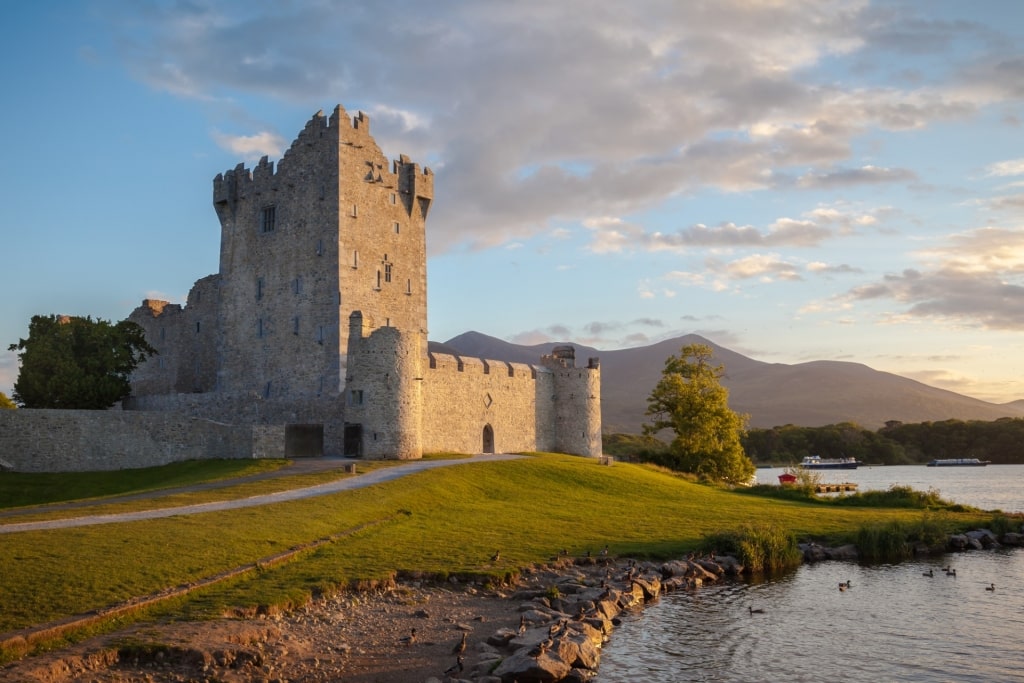 Majestic exterior of Ross Castle