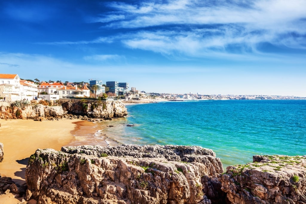 Golden sands of Cascais, Portuguese Riviera