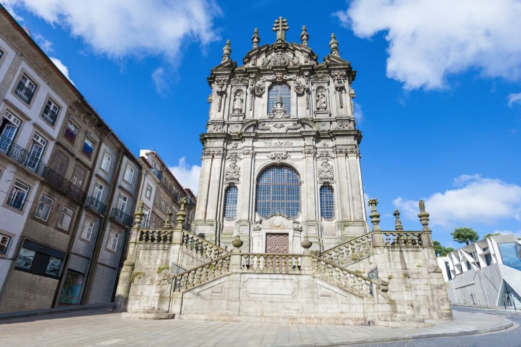 Beautiful exterior of Clérigos Church and Tower, Porto