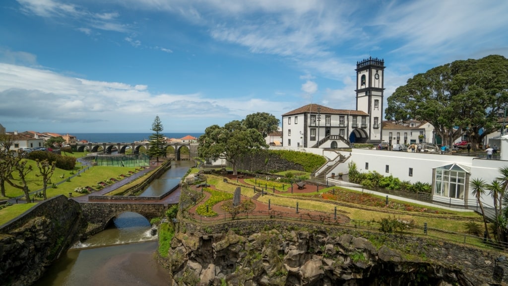 Aerial view of Ribeira Grande, Azores