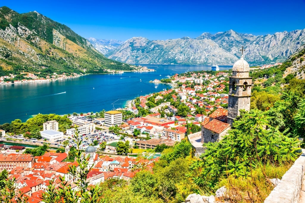 Lush landscape of Kotor, Montenegro