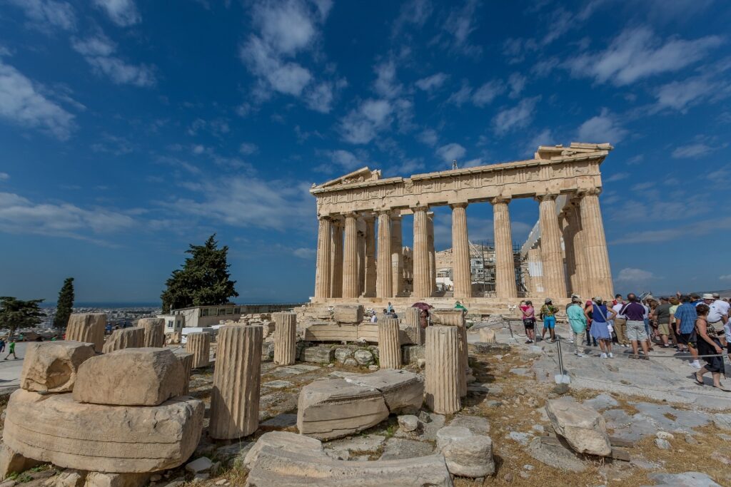 Historic site of Parthenon in Athens, Greece