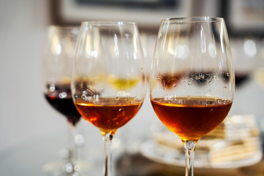 Glasses of Portuguese wine