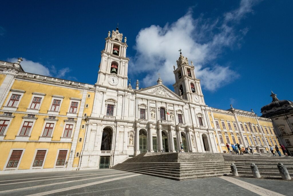 Elegant exterior of Palace of Mafra