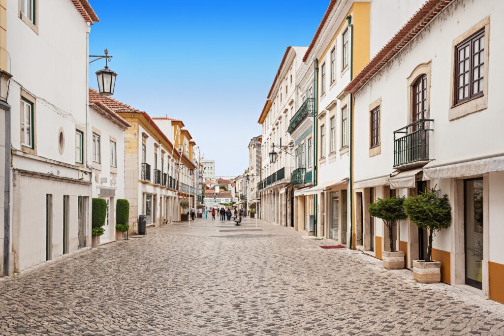 Street view of the quaint town of Tomar